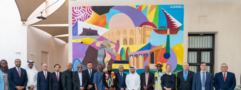 Sebastião Coana offers mural to Qatar